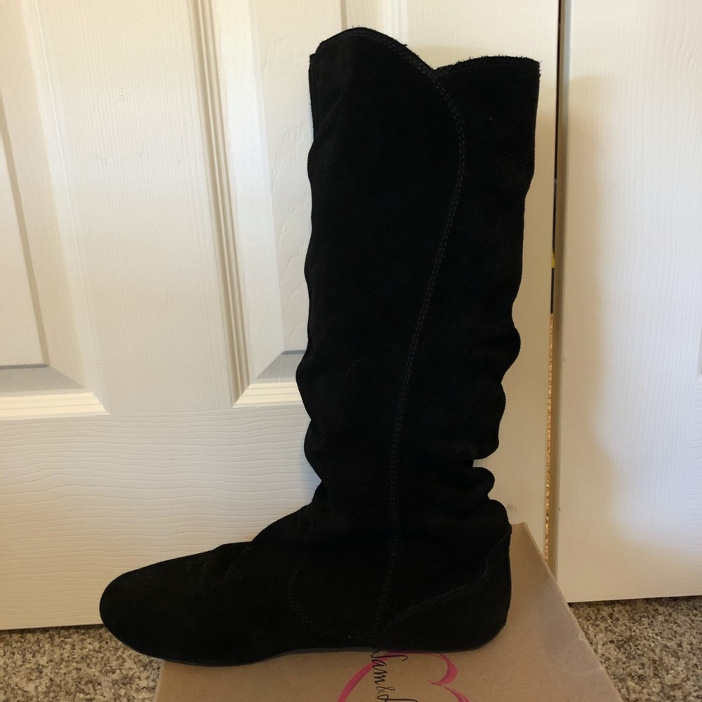 Sam & Libby Black Slouch Boots size 9.5